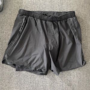 Dark grey lululemon lined shorts